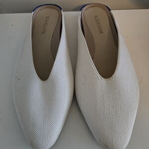 Rothy's White Slip-On Pointed Flats
